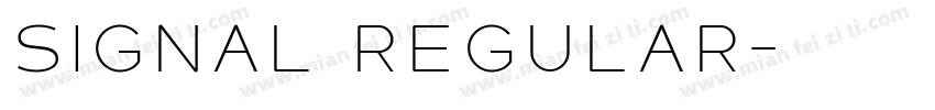 Signal Regular字体转换